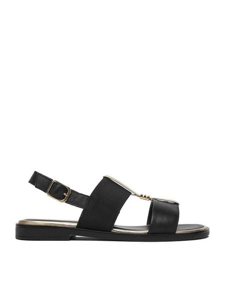 Lasocki Sandały CEO-WI16-FOXI-97 Czarny. Czarne sandały damskie Lasocki, bez wzorów, ze skóry, bez obcasa, na płaskiej podeszwie. Za 129.99 zł.