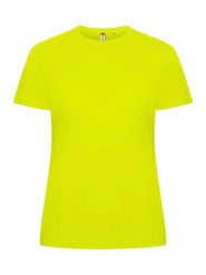 Clique Basic-T Women dopasowany T-shirt, 100% bawełna, visibility green. Zielone t-shirty damskie CLIQUE, m, bez wzorów, z bawełny, bez kołnierzyka. Za 97.35 zł.