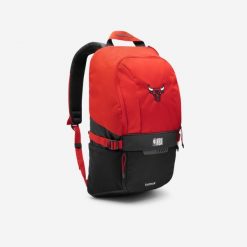 Plecak do koszykówki Tarmak NBA Chicago Bulls 25 l. Czerwone plecaki damskie TARMAK, bez wzorów, z materiału, młodzieżowe. Za 129.99 zł.