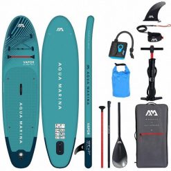 Deska SUP do rekreacji unisex Aqua Marina Vapor 10'4 2023 + pompka + torba. Niebieskie torebki klasyczne damskie Aqua Marina, bez wzorów, bez dodatków. Za 1,779.00 zł.