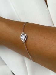 DI GIORGIO Srebrna bransoletka z cyrkonią rozmiar: onesize. Szare bransoletki damskie DI GIORGIO, srebrne. Za 73.99 zł.