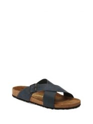 Comfortfusse Skórzane klapki w kolorze granatowym rozmiar: 44. Niebieskie klapki i japonki męskie Comfortfusse. Za 260.99 zł.