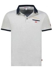 Geographical Norway Koszulka polo "Kara" w kolorze szarym rozmiar: M. Szare koszulki polo męskie Geographical Norway, m, bez wzorów, z bawełny, bez ramiączek. Za 94.45 zł.