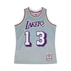 Koszulka NBA Los Angeles Lakers Wilt Chamberlain 75th NBA. Białe bluzki damskie Mitchell & Ness, bez wzorów, sportowe, bez kołnierzyka, bez ramiączek. Za 662.00 zł.