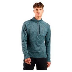 Bluza techniczna męska ODLO Tencia Mid Layer 1/2 zip. Niebieskie bluzy bez kaptura męskie Odlo, l. Za 399.99 zł.