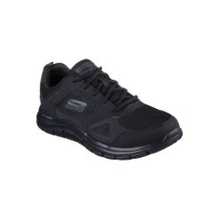 Buty SKECHERS TRACK - SYNTAC Czarny. Czarne buty sportowe na co dzień męskie Skechers, z gumy, bez zapięcia. Za 259.99 zł.