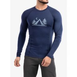Bluza termoaktywna męska Sensor Merino DF Tee L/S. Niebieskie bluzy bez kaptura męskie Sensor, l. Za 282.99 zł.