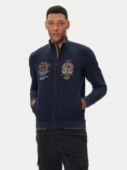 Aeronautica Militare Bluza 252FE2062UF00662 Granatowy Regular Fit. Niebieskie bluzy bez kaptura męskie AERONAUTICA MILITARE, l, z bawełny. Za 829.99 zł.