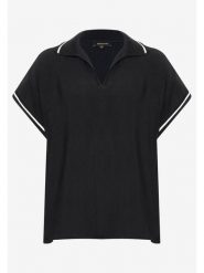 More & More Bluzka w kolorze czarnym rozmiar: 42. Czarne bluzki damskie MORE & MORE, bez wzorów, z wiskozy, bez kołnierzyka, bez ramiączek. Za 126.45 zł.