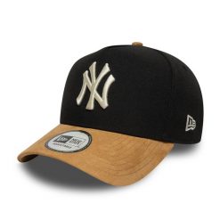 Czapka typu snapback New Era New York Yankees Suede E-Frame. Czarne czapki męskie New Era, bez wzorów. Za 183.50 zł.
