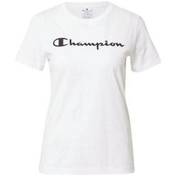 T-SHIRT DAMSKI KOSZULKA SPORTOWA CHAMPION CREWNECK. Białe bluzki sportowe damskie CHAMPION, m, z materiału, bez kołnierzyka, bez ramiączek. Za 116.00 zł.