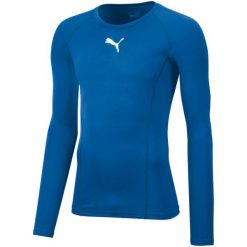 Koszulka męska Puma Liga Baselayer Tee LS. Niebieskie t-shirty sportowe męskie Puma, m, bez ramiączek, do piłki nożnej. Za 149.00 zł.