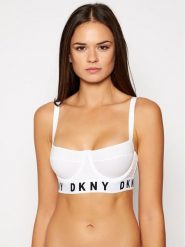 DKNY Biustonosz z fiszbiną DK4521 Biały. Białe biustonosze DKNY, bez wzorów, z bawełny. Za 159.99 zł.