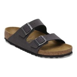 Klapki Birkenstock Arizona Bs Birko-Flor Nubuk 1029134 szare. Szare klapki i japonki męskie z nubiku. Za 585.80 zł.