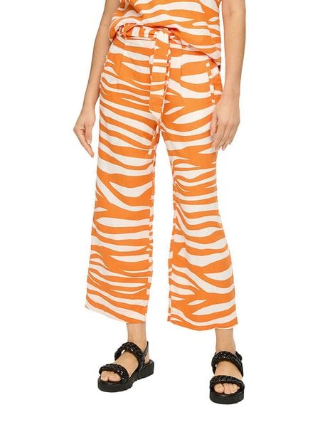 S.OLIVER RED LABEL Spodnie w kolorze pomarańczowo-białym rozmiar: 40. Białe spodnie materiałowe damskie s.Oliver RED LABEL, bez wzorów, z materiału. Za 74.46 zł.