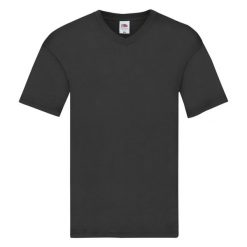Oryginalna Koszulka Unisex Dla Dorosłych Z Dekoltem W Szpic. Czarne bluzki damskie Fruit of the Loom, m, bez wzorów, sportowe, bez kołnierzyka, bez ramiączek. Za 40.99 zł.