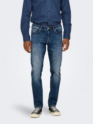 ONLY & SONS Dżinsy - Slim fit - w kolorze niebieskim rozmiar: W28/L30. Niebieskie jeansy męskie Only & Sons. Za 65.07 zł.