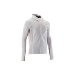 Kurtka do biegania męska RUN WARM+ beżowa. Brązowe kurtki treningowe męskie KALENJI, m, bez wzorów, z elastanu, do biegania. Za 119.99 zł.