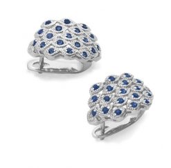 PAVO Srebrne kolczyki z szafirami 0,8 ct. Szare kolczyki damskie Braccatta, z ametystem, srebrne, z angielskim zapięciem. Za 469.00 zł.