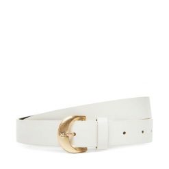 Pasek Damski Calvin Klein Jeans. Białe paski damskie Calvin Klein Jeans, bez wzorów, z jeansu, casualowe. Za 179.99 zł.