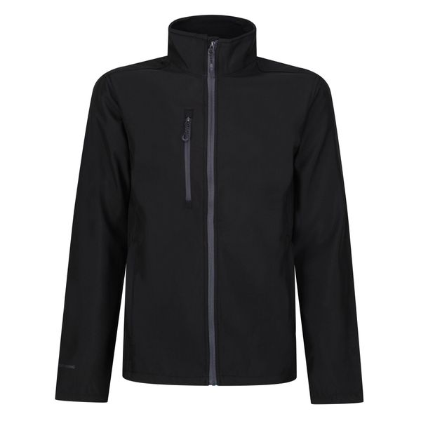 Kurtka Męska Honestly Made Recycled Soft Shell. Czarne kurtki męskie Regatta, l, bez wzorów, sportowe, bez kaptura. Za 197.99 zł.