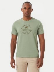 Beverly Hills Polo Club T-Shirt M1369 Zielony Regular Fit. Zielone koszulki polo męskie Beverly Hills Polo Club, m, bez wzorów, z bawełny, bez ramiączek. Za 126.99 zł.
