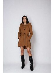 Steve Madden Płaszcz przejściowy w kolorze jasnobrązowym rozmiar: S. Brązowe płaszcze damskie Steve Madden, s, bez wzorów, z tkaniny. Za 260.99 zł.