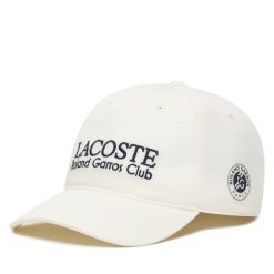Czapka z daszkiem Lacoste. Białe czapki męskie Lacoste, bez wzorów. Za 319.99 zł.