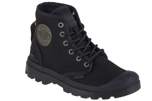 Buty sportowe Sneakersy unisex, Palladium Pampa Hi HTG Supply. Czarne buty sportowe na co dzień damskie Palladium, bez wzorów, z materiału, trekkingowe. Za 379.99 zł.
