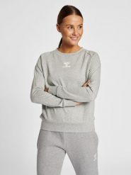 Bluza damska Hummel Icons. Szare bluzy sportowe damskie HUMMEL, s, bez wzorów, z bawełny, bez ramiączek, długie, bez kaptura. Za 147.39 zł.