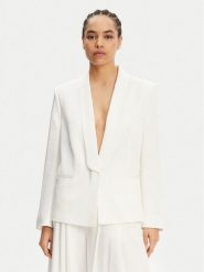 BOSS Marynarka Janka3 50537473 Biały Regular Fit. Białe marynarki i żakiety damskie Boss, bez wzorów, z acetatu. Za 999.99 zł.