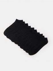 Skarpetki stopki 10 pack - czarny. Czarne skarpetki męskie Sinsay, bez wzorów. Za 19.99 zł.