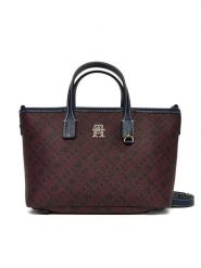 Tommy Hilfiger Torebka Th Monoplay Le Nano Tote AW0AW17717 Granatowy. Niebieskie torebki klasyczne damskie Tommy Hilfiger, bez wzorów, ze skóry, bez dodatków. Za 559.99 zł.
