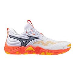 Buty halowe Mizuno Wave Momentum Elite. Białe obuwie do biegania damskie Mizuno, mizuno wave. Za 649.99 zł.