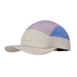 Damska czapka z daszkiem Buff 5 Panel Go Cap. Niebieskie czapki z daszkiem damskie Buff, bez wzorów, z elastanu. W wyprzedaży za 111.55 zł.