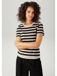 Aniston Sweter w kolorze beżowo-czarnym rozmiar: 42. Brązowe swetry klasyczne damskie Aniston, bez kołnierzyka. Za 56.53 zł.