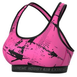 Stanik sportowy fitness siłownia MMA EXTREME HOBBY NEO. Zielone biustonosze sportowe damskie EXTREME HOBBY, bez wzorów, z elastanu. Za 139.00 zł.