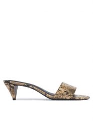 Tommy Hilfiger Klapki Th Mid Mule FW0FW09429 Beżowy. Brązowe klapki damskie Tommy Hilfiger, bez wzorów, ze skóry, bez obcasa. Za 489.99 zł.