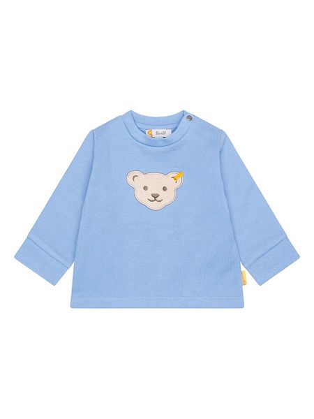 Steiff Bluza w kolorze błękitnym rozmiar: 74. Niebieskie bluzy i bluzki niemowlęce Steiff, bez wzorów, bez ramiączek, bez kaptura. Za 65.54 zł.