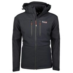 Geographical Norway Softshell TIMMEX DB Navy, kurtka męska granatowa. Niebieskie kurtki męskie Geographical Norway, m, bez wzorów, z elastanu, sportowe, bez kaptura. Za 239.00 zł.