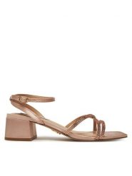 Steve Madden Sandały Gabby SM11003037 Różowy. Czerwone sandały damskie Steve Madden, bez wzorów, z materiału, bez obcasa, na słupku. Za 359.99 zł.