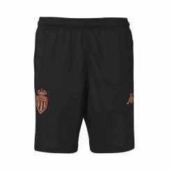 Krótki AS Monaco Ahora Pro 8 2024/25. Czarne szorty męskie Kappa, bez wzorów, z materiału, eleganckie. Za 227.00 zł.