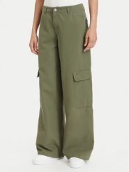 Tommy Jeans Spodnie cargo DW0DW22749 Zielony Wide Leg. Zielone jeansy damskie Tommy Jeans. Za 286.99 zł.