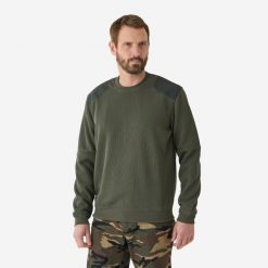 Sweter Commando 500. Brązowe swetry męskie SOLOGNAC, m, bez wzorów, z elastanu, bez kołnierzyka. Za 119.99 zł.
