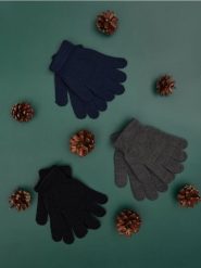 Rękawiczki 3 pack - czarny. Czarne rękawiczki dziecięce Sinsay, bez ramiączek. Za 12.99 zł.