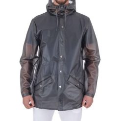 Kurtka RAINS 12010R LONG JACKET W3 Szary. Szare kurtki męskie Rains, s, bez wzorów, z syntetyku, bez kaptura. Za 219.99 zł.
