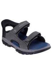 Sandały SKECHERS SLIP-INS TRESMEN-REECE Szary. Szare sandały męskie Skechers, z materiału, bez zapięcia. Za 279.99 zł.