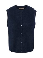 MOS MOSH kamizelka z dzianiny z zawartością alpaki i wełny - MMAlmine Kobiety Wełna niebieski, L. Niebieskie kamizelki damskie Mos Mosh, l, z dzianiny. Za 479.95 zł.