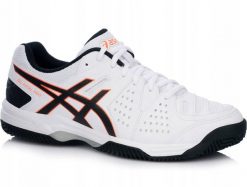 Buty sportowe męskie do gry w padla ASICS GEL-PADEL PRO 3 SG E511Y-108. Białe buty sportowe na co dzień męskie Asics, na lato, z gumy, bez zapięcia. Za 199.00 zł.
