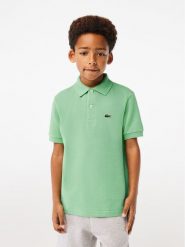 Lacoste Polo PJ2909 Zielony Regular Fit. Zielone t-shirty chłopięce Lacoste, bez wzorów, z bawełny, bez ramiączek. Za 169.99 zł.
